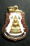053 เหรียญกะไหล่ทองลงยาสีแดง พระพุทธชินราช วัดพระศรีรัตนมหาธาตุ จ.พิษณุโลก